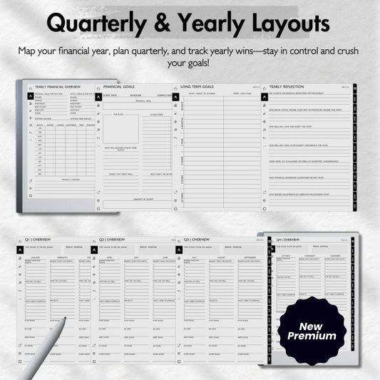Financial Planner for reMarkable 2 | 2025 Budget Planner | Expense Tracker | Savings & Paycheck Tracker | Digital Download
