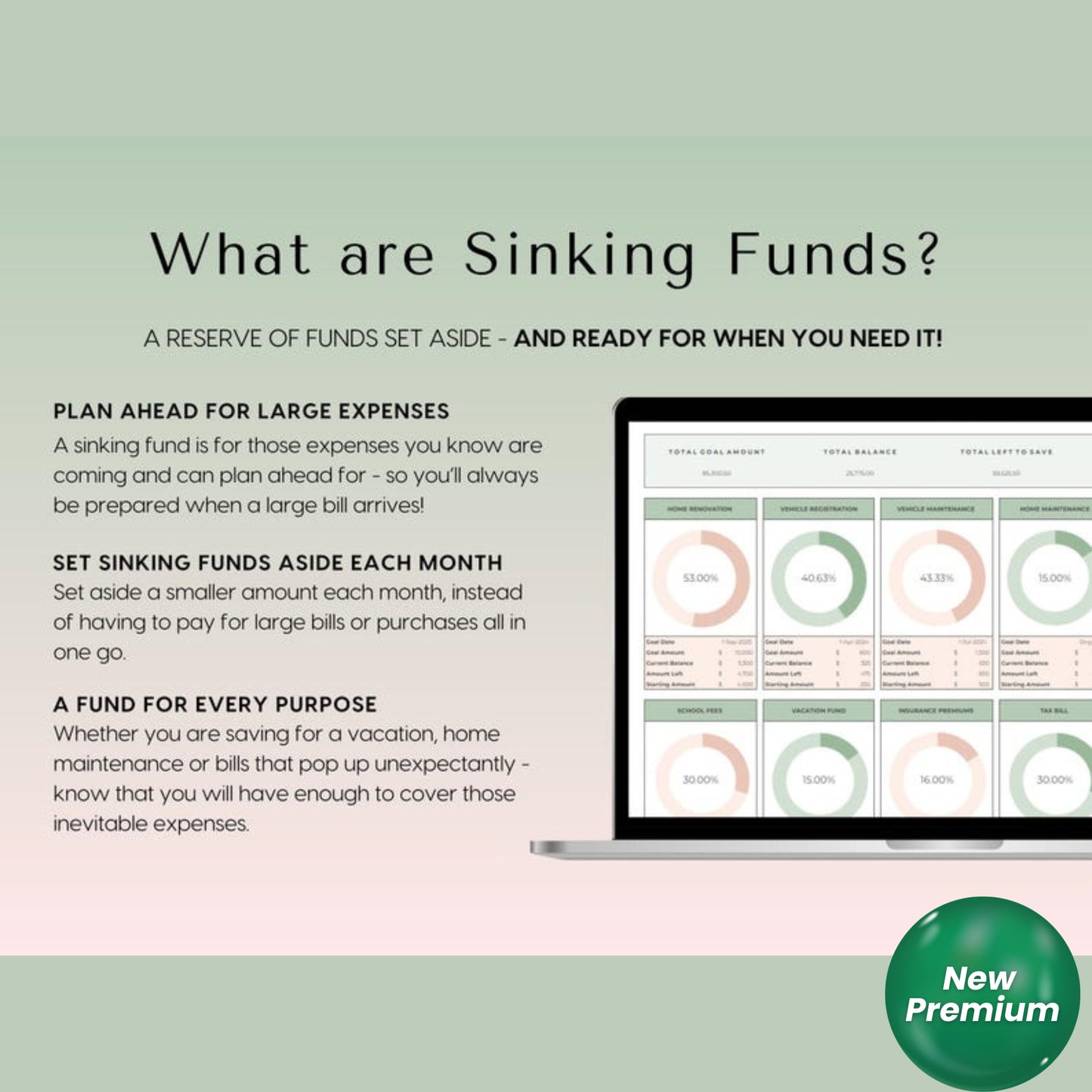 Savings Tracker Spreadsheet Excel & Google Sheets | Sinking Funds Tracker | Cash Savings Planner | Personal Finance Goal Tracker
