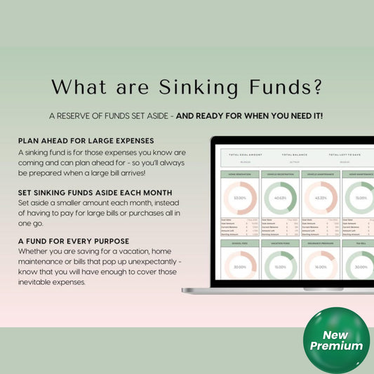 Savings Tracker Spreadsheet Excel & Google Sheets | Sinking Funds Tracker | Cash Savings Planner | Personal Finance Goal Tracker