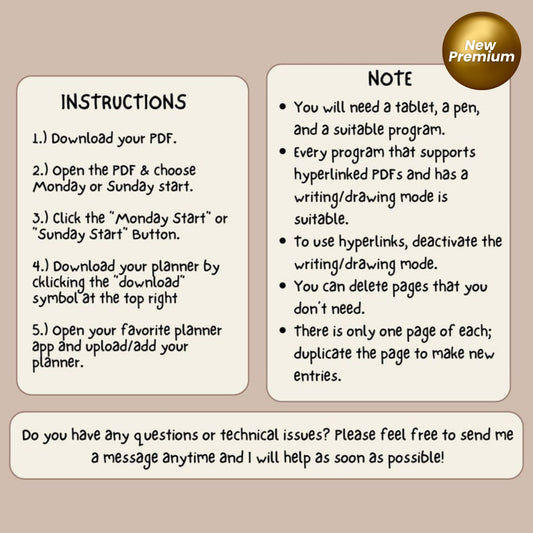Cozy Boho Life Planner – Undated Interactive Digital GoodNotes & Notability Organizer (All-in-One, Cottagecore Style)