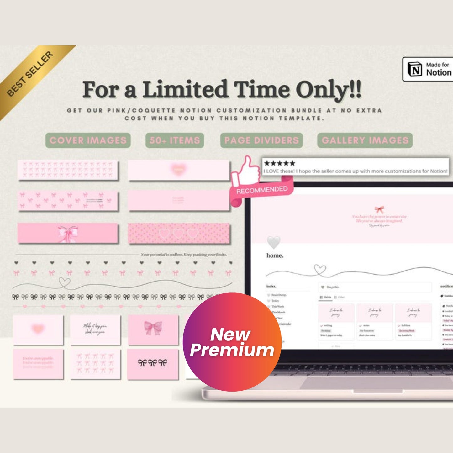 Notion Life Planner Template | Personal Dashboard, Task Manager, Project & Goal Tracker, Meal Plan & Finance Organizer