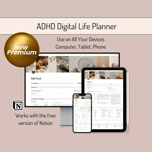 ADHD Digital Life Planner | Notion Template for ADHD Minds | Personal Notion Dashboard