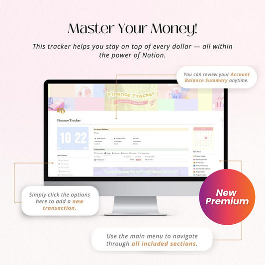 Personal Finance Notion Template | Budget Tracker & Expense Log | All-in-One Financial Planning Dashboard