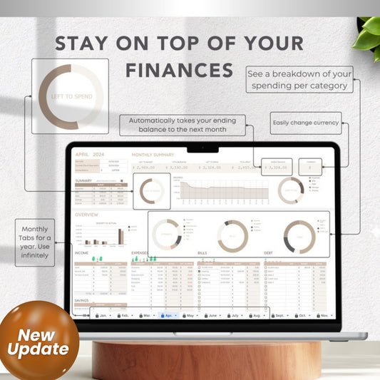 ADHD-Friendly Monthly Budget Spreadsheet for Google Sheets – Daily Expense Tracker, Income Planner, Biweekly Paycheck Budget Tool