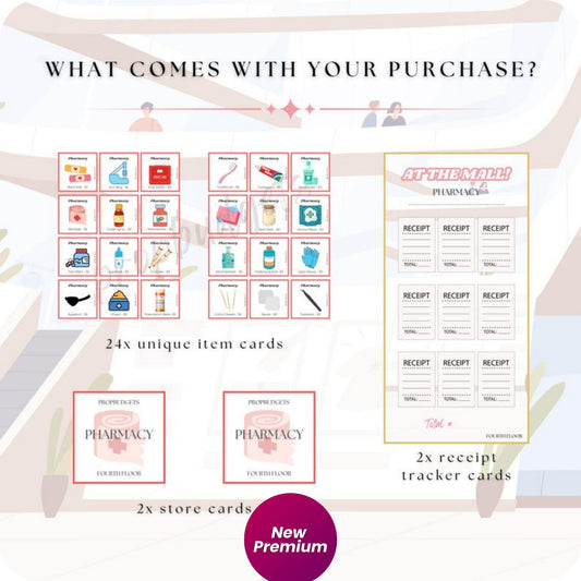 Pharmacy Expansion | Floor 4 | At The Mall Budget Game | A6 Printable PDF