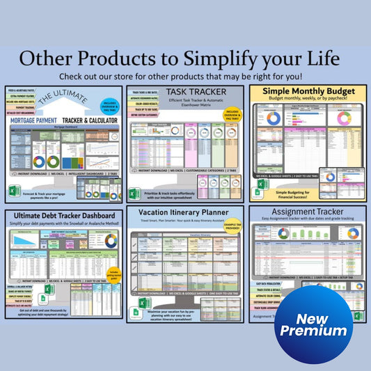 Easy Expense Tracker Spreadsheet – Google Sheets Budget Planner Template for Personal & Small Business Finances – Digital Download