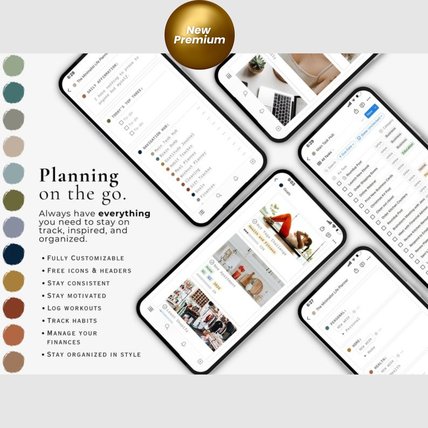 Minimal Aesthetic Notion Planner | Budget Tracker, ADHD Habit Tracker, Cute Notion Dashboard | Personal Finance, Meal & Life Organizer
