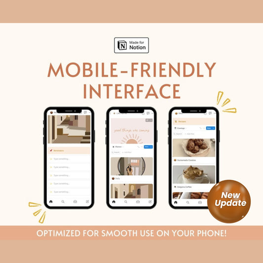 Notion Template All-in-One Life Planner | Aesthetic Notion Dashboard | Simple Notion ADHD Planner for Daily Tasks and Goals