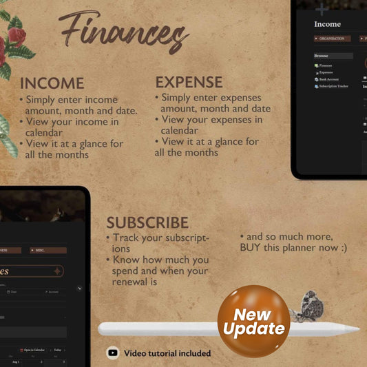 Ultimate Notion Life Planner | Vintage Aesthetic Notion Dashboard | All-in-One Notion Template