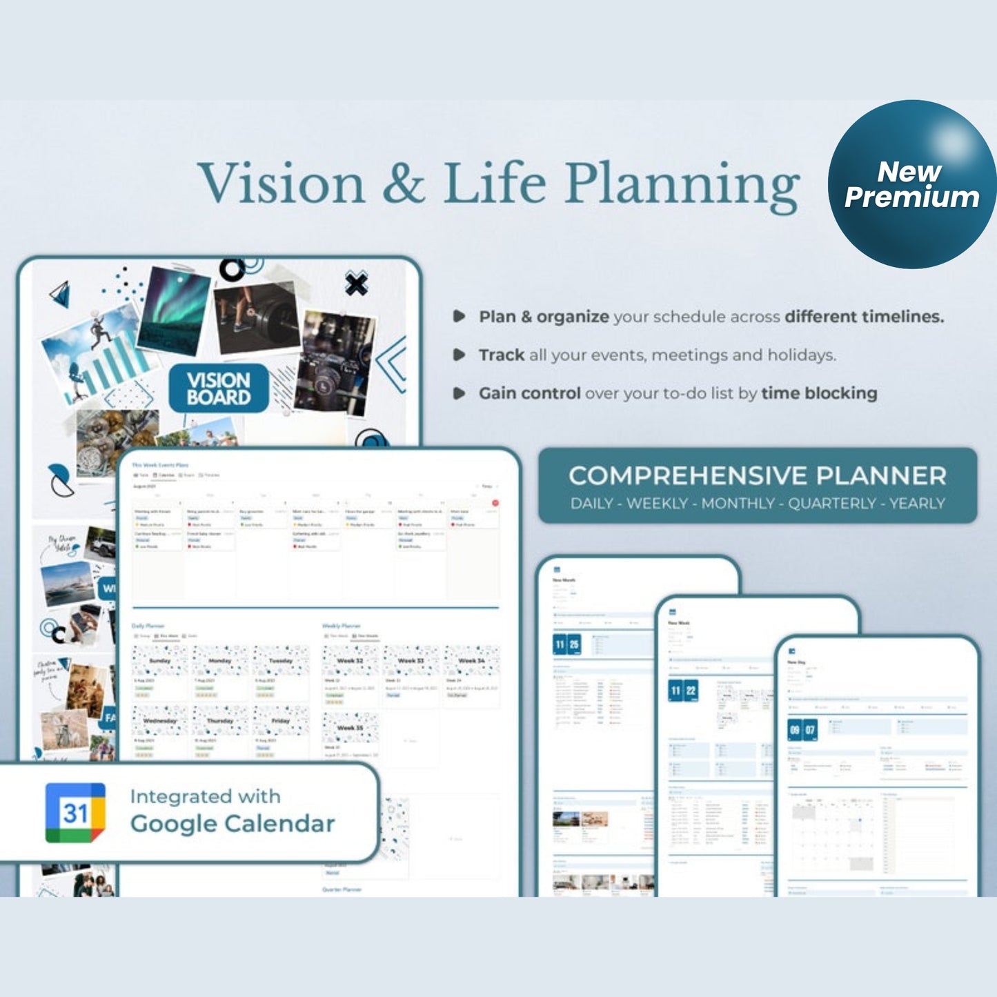 Notion All-in-One Ultimate Life Planner | Undated Aesthetic Dashboard | ADHD Personal Organizer | Fitness, Finance, Nutrition, Travel & More