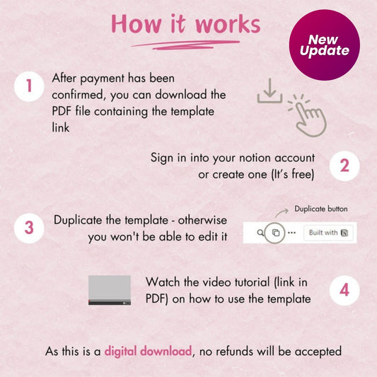2025 Notion Life Planner – Pink All-in-One Notion Template | Girl Aesthetic Dashboard | Ultimate Digital Notion Planner