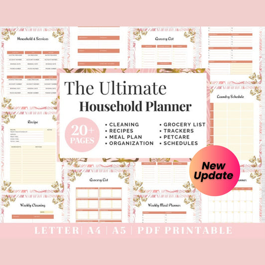 ADHD Planner Bundle | Adult ADHD Life Organizer | Printable Journal Templates in US Letter, A4 & A5