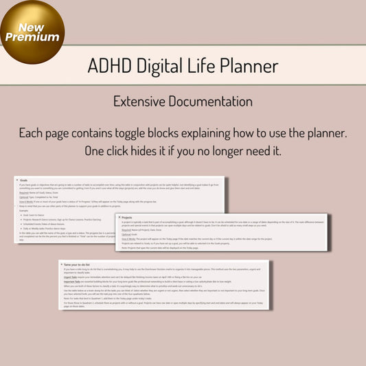 ADHD Digital Life Planner | Notion Template for ADHD Minds | Personal Notion Dashboard