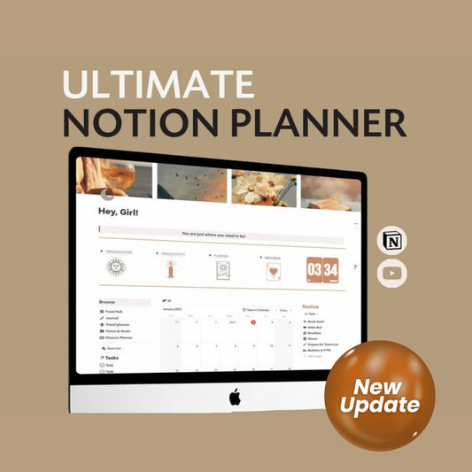 2025 Notion Life Planner | All-In-One Aesthetic Notion Dashboard Template | Ultimate Digital Organizer