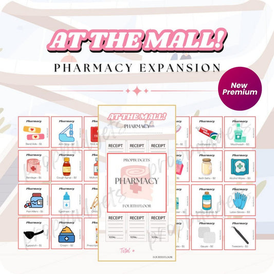 Pharmacy Expansion | Floor 4 | At The Mall Budget Game | A6 Printable PDF
