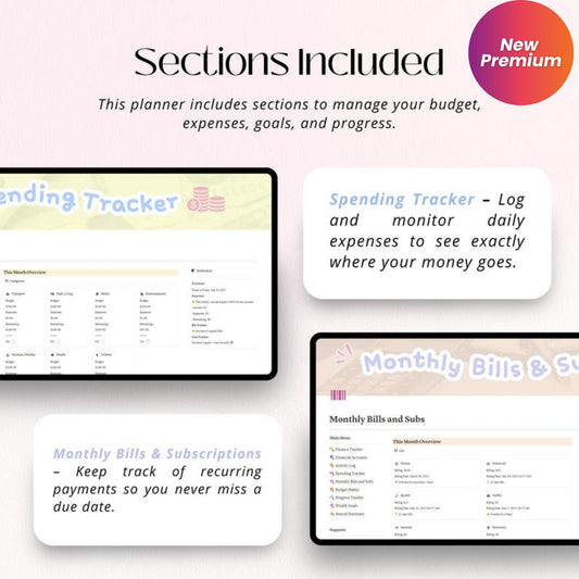 Personal Finance Notion Template | Budget Tracker & Expense Log | All-in-One Financial Planning Dashboard