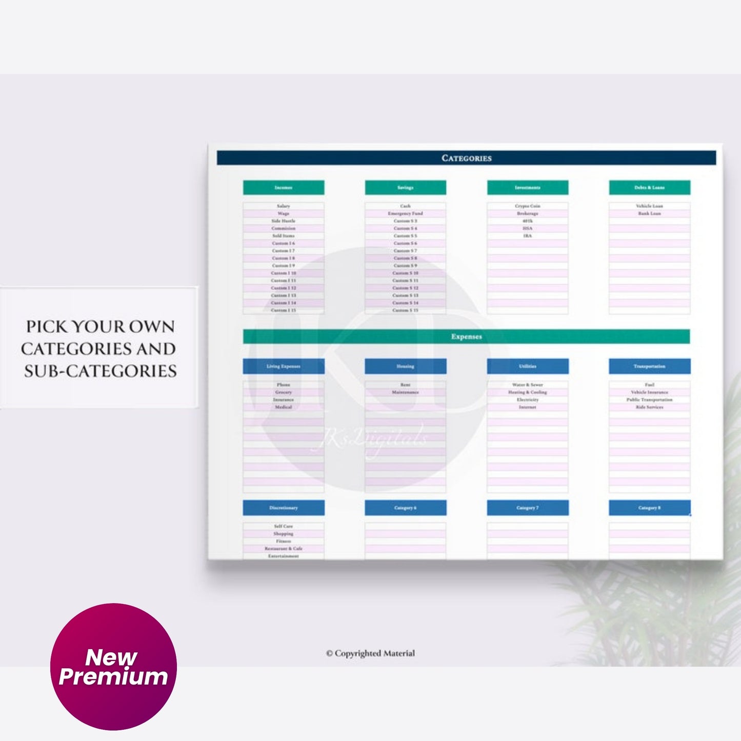 Monthly Budget Spreadsheet Plus | Google Sheets Budget Template | Personal Finance Tracker with Multi-Year Dashboard