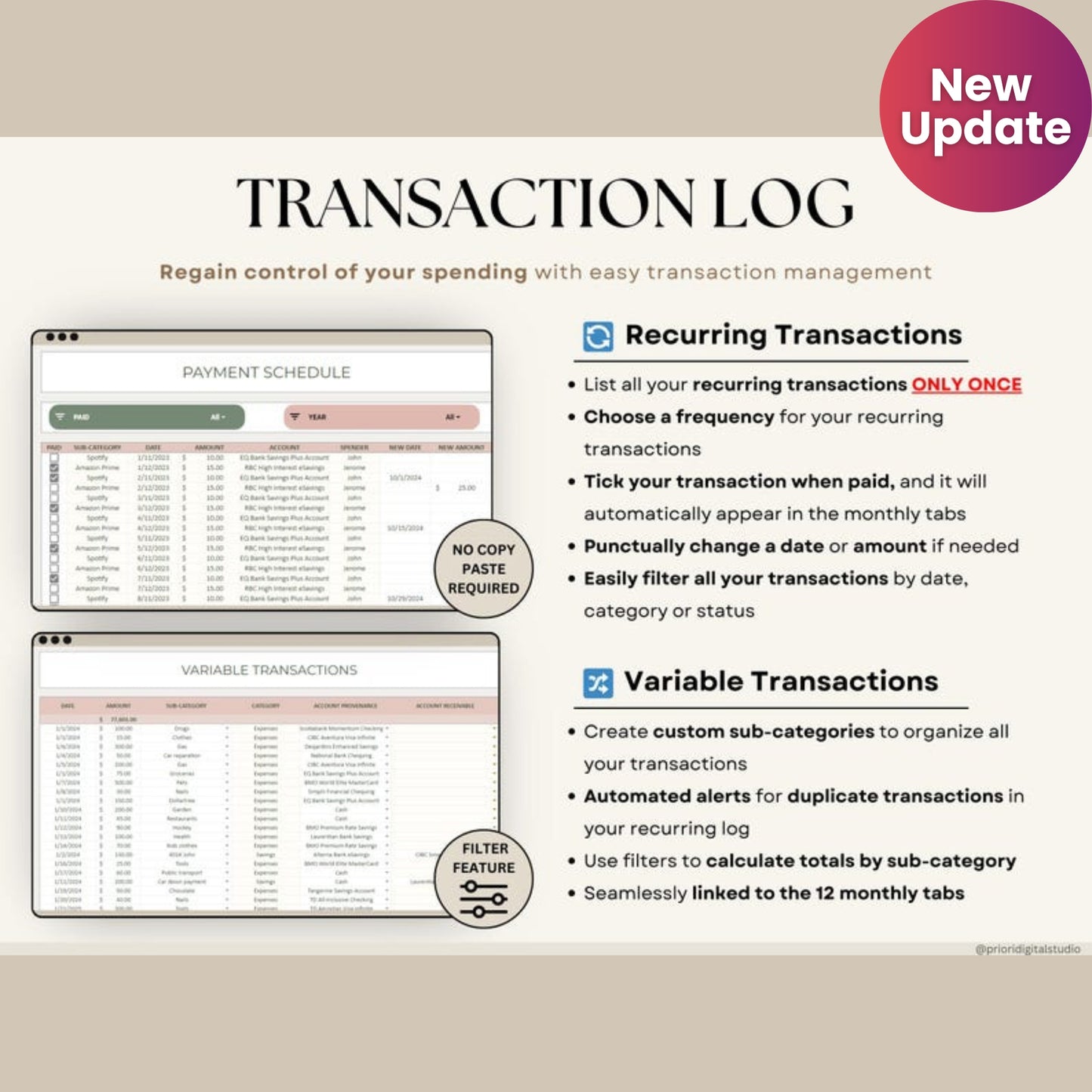 Ultimate Annual Budget Spreadsheet | Excel & Google Sheets | Monthly Budget Tracker, Bill & Debt Tracker, Financial Planner