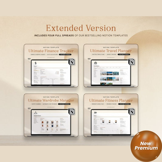 Notion Life Planner Template – All-in-One Dashboard | Minimal Notion Calendar | ADHD-Friendly & Aesthetic Digital Organizer