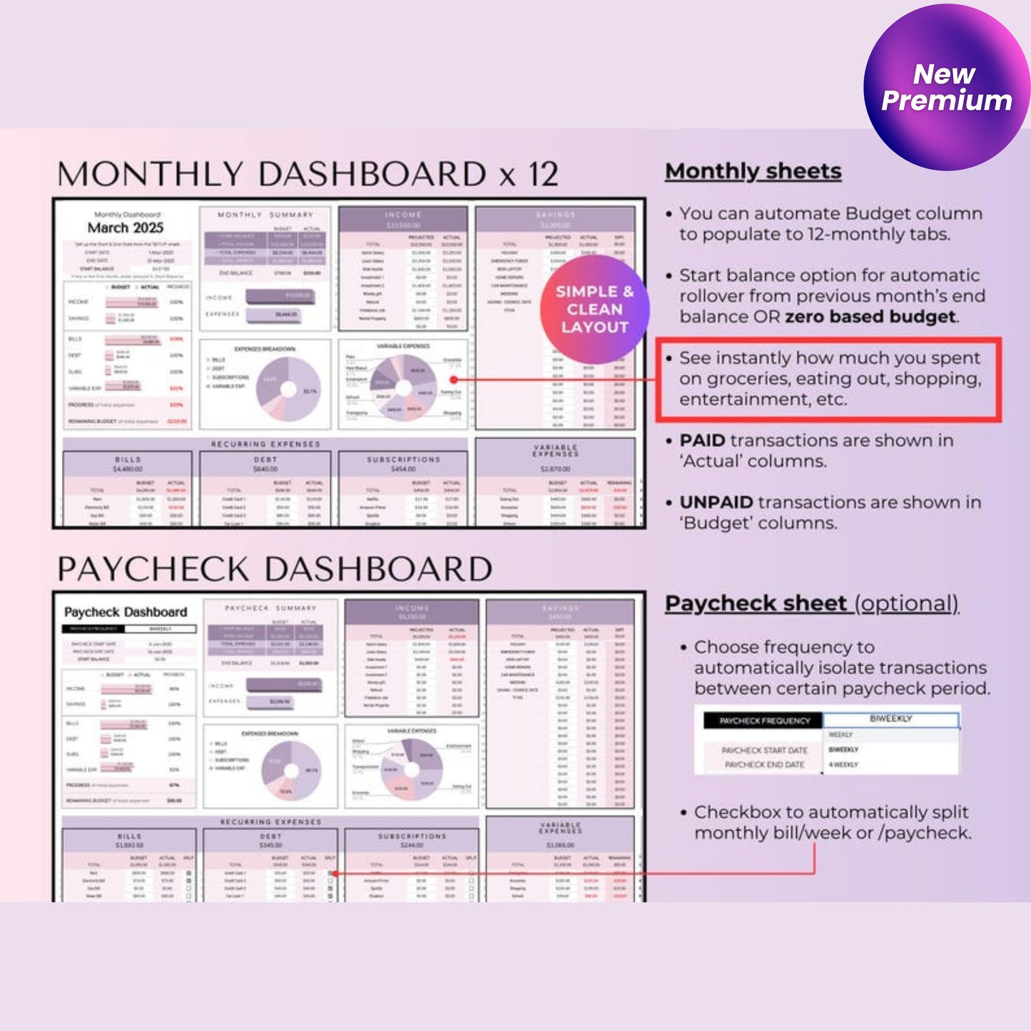 Ultimate Annual Budget Spreadsheet for Google Sheets | Family Budget Planner | Monthly Budget | Bill, Savings & Debt Tracker