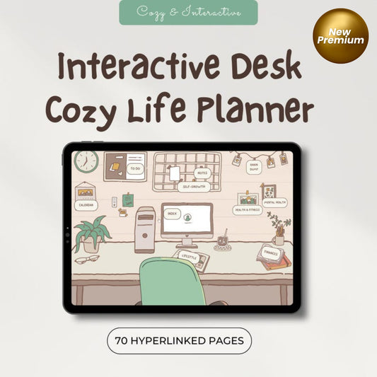 Cozy Boho Life Planner – Undated Interactive Digital GoodNotes & Notability Organizer (All-in-One, Cottagecore Style)