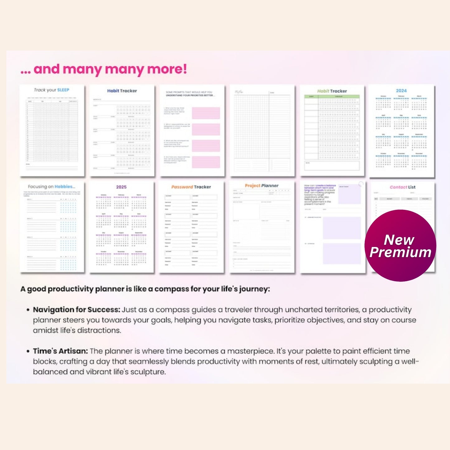 2025 Daily Productivity & Goal Planner | ADHD Schedule, Finance & Self-Care Organizer | Printable & Digital Download