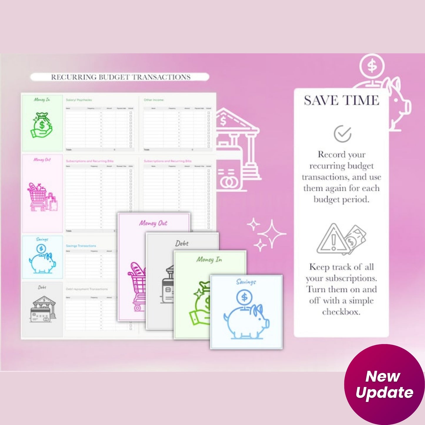 Paycheck to Paycheck Budget | Flexible Budget Planner for Google Sheets | Weekly, Monthly, Biweekly Tracker