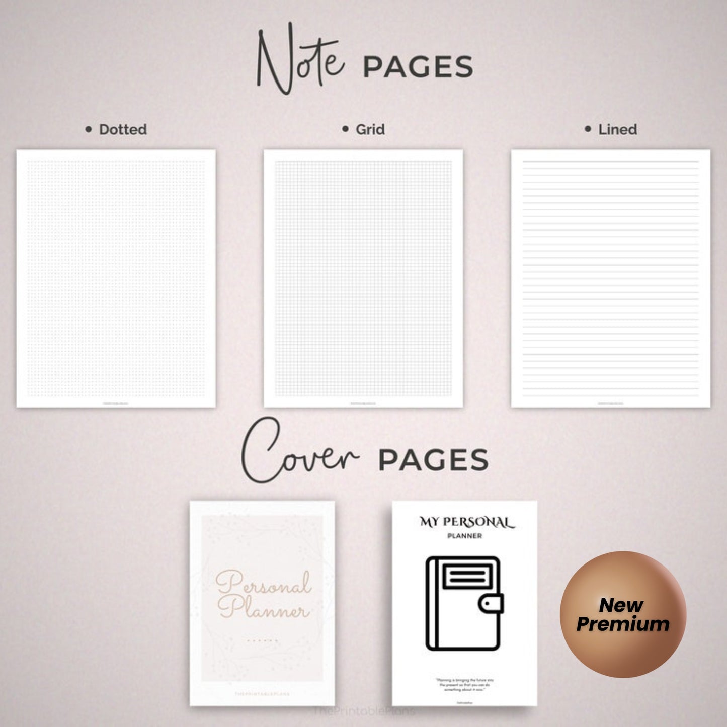 Personal Planner Printable Bundle – Daily, Weekly, Monthly Planners | Goal Setting, Health, Finance, Productivity | 5 Sizes | POMODORO + Year Calendar