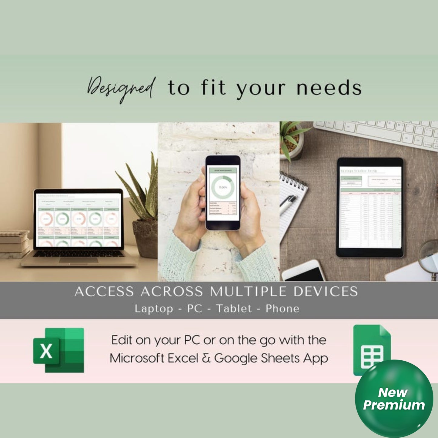 Savings Tracker Spreadsheet Excel & Google Sheets | Sinking Funds Tracker | Cash Savings Planner | Personal Finance Goal Tracker
