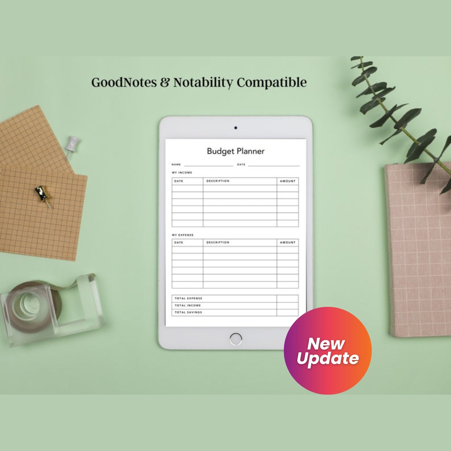 Monthly Budget Printable Planner | Digital Budget Binder PDF | Minimalist Budget Log & Tracker | 16 Pages | 5 Sizes