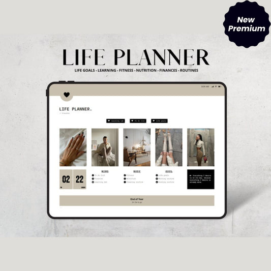 Notion Life Planner Template | All-in-One Dashboard for Fitness, Nutrition, Goals, Routine, Finances & More