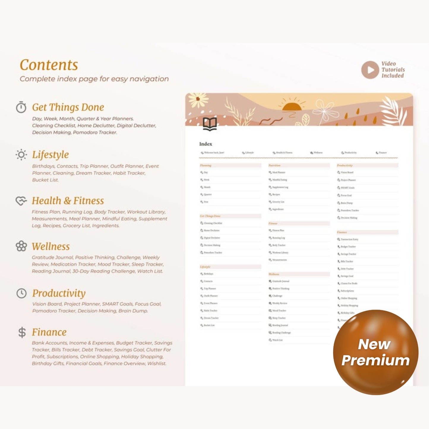 Notion Template Personal Planner | All-in-One Life Dashboard | Daily, Health, Finance & Productivity Organizer