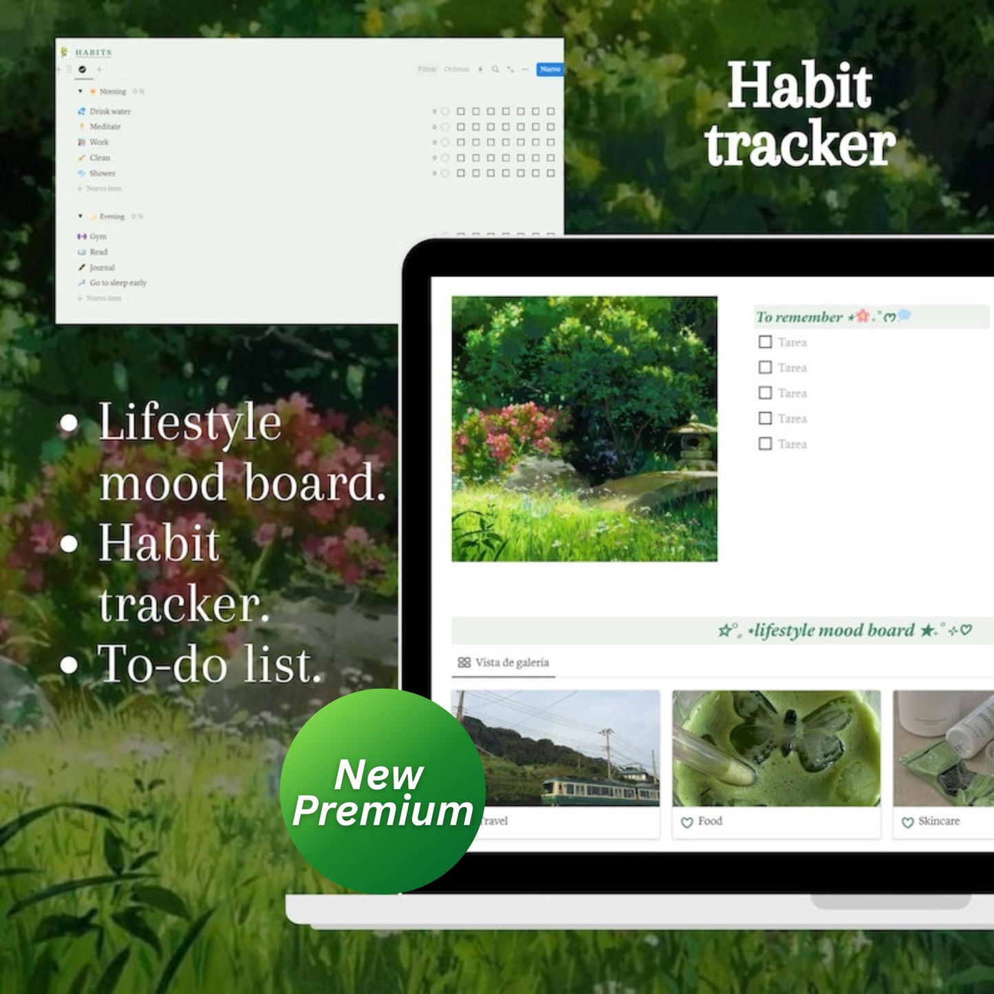 Studio Ghibli Aesthetic Notion Life Planner 2024 – Anime Themed Digital Personal Planner Template