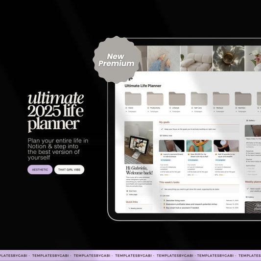 Ultimate Notion Life Planner Template | Aesthetic Second Brain Dashboard | 2025 Digital Life Planner