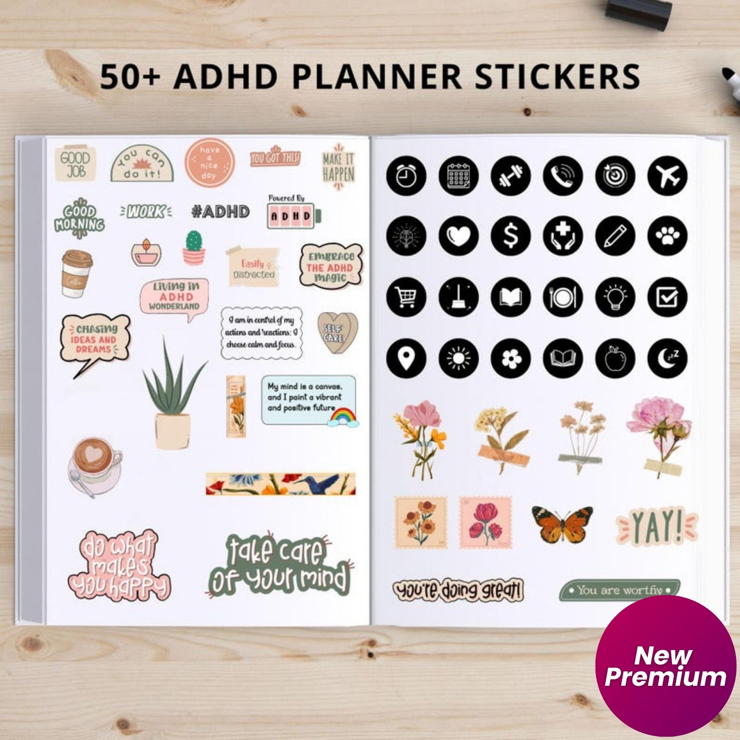 Mega ADHD Life Planner Bundle 2025 | 15-in-1 Printable A4 A5 Inserts | Productivity, Wellness, Goal, Budget & More | 300+ Pages