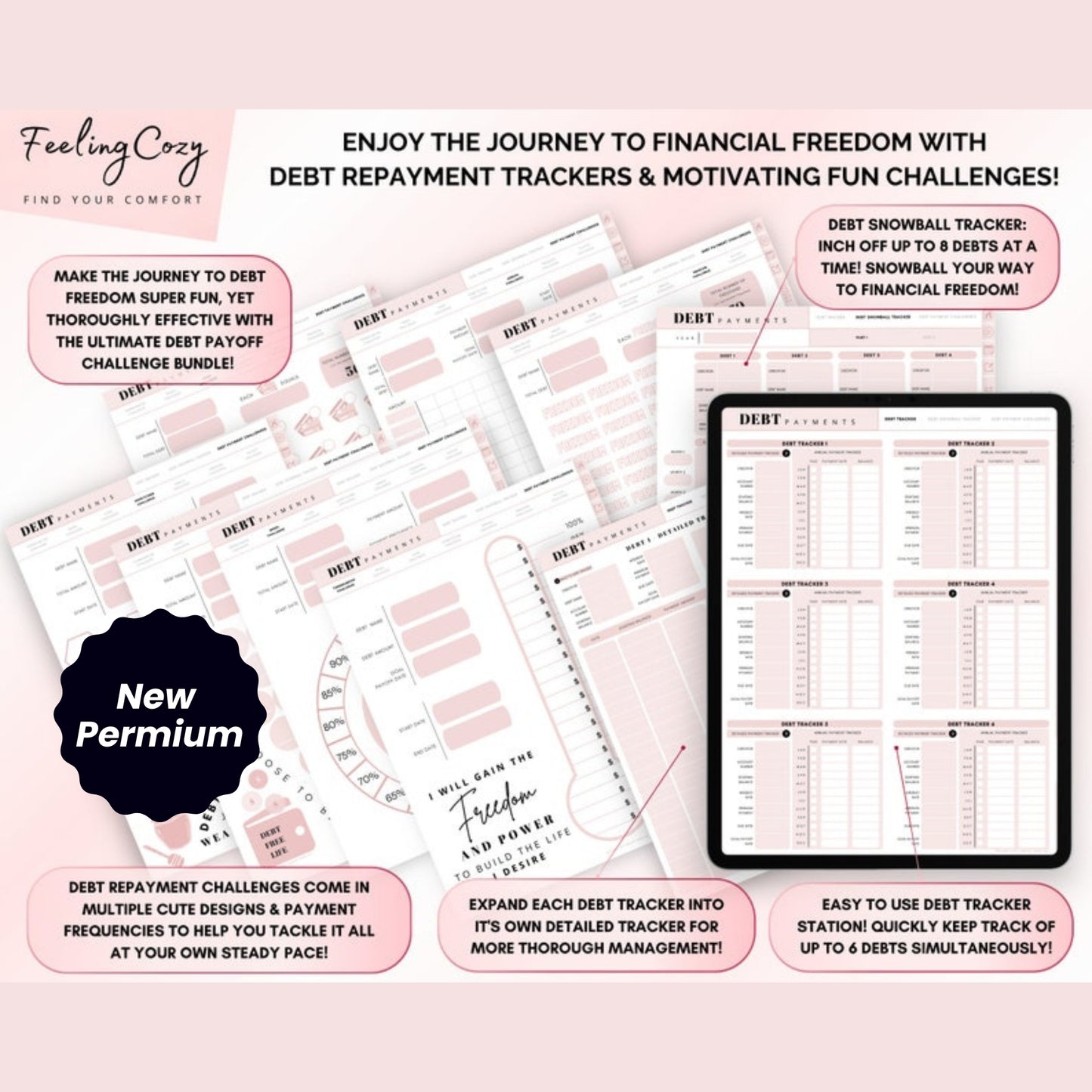 Digital Budget Planner | Biweekly, Paycheck & Monthly Budget Template for GoodNotes | Financial Planner for iPad | 330+ Pages PDF