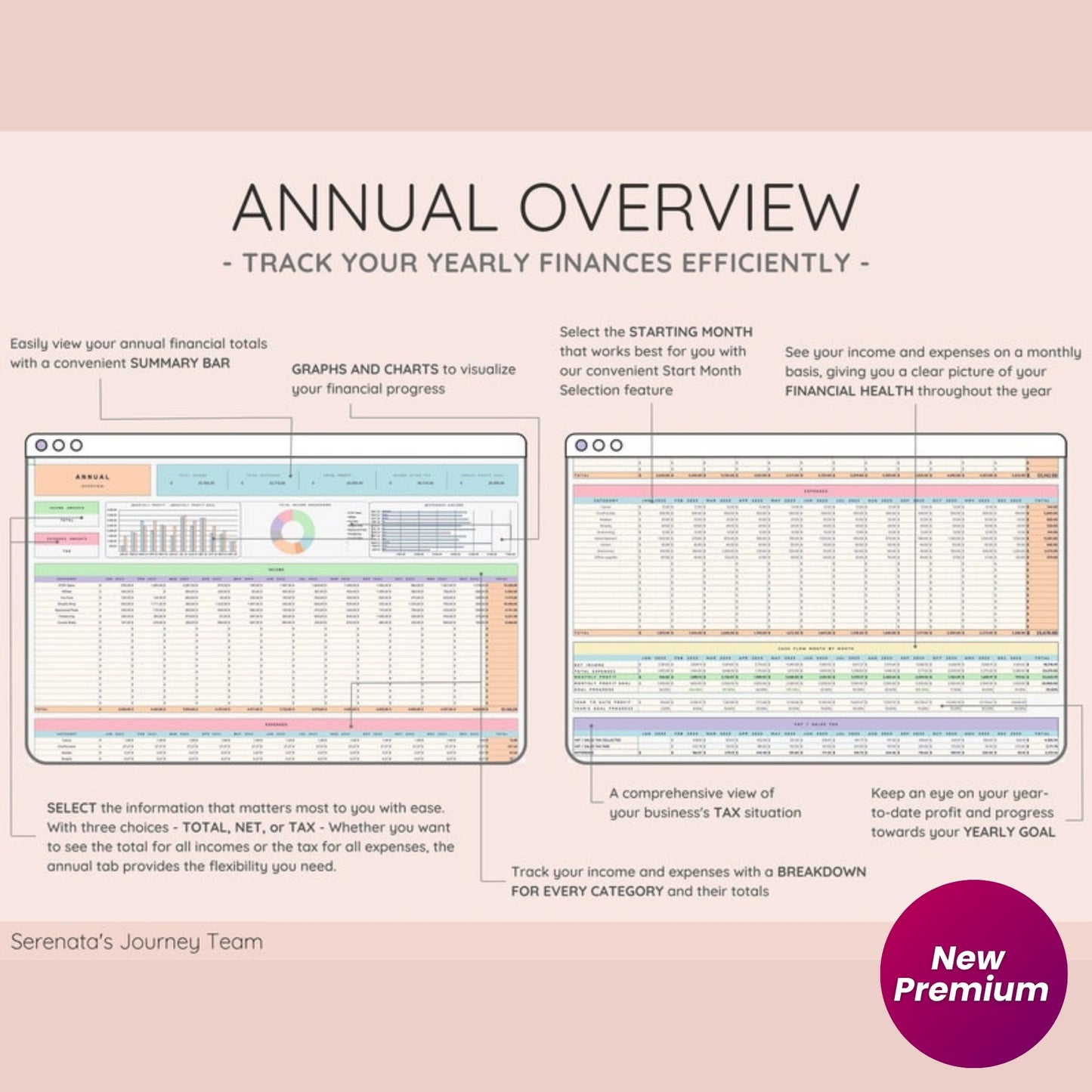 Easy Bookkeeping Template for Small Business | Excel Bookkeeping Spreadsheet | Accounting Ledger | Tax & Profit Tracker