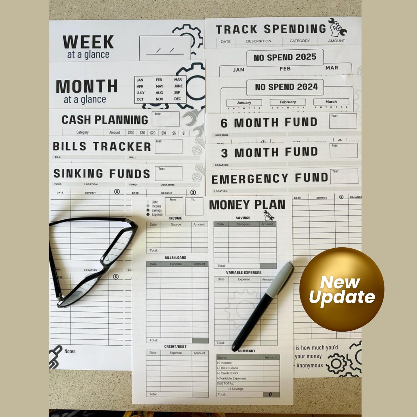2025 Complete Paycheck Routine For Him | 14 Page Budget Packet | Instant Download