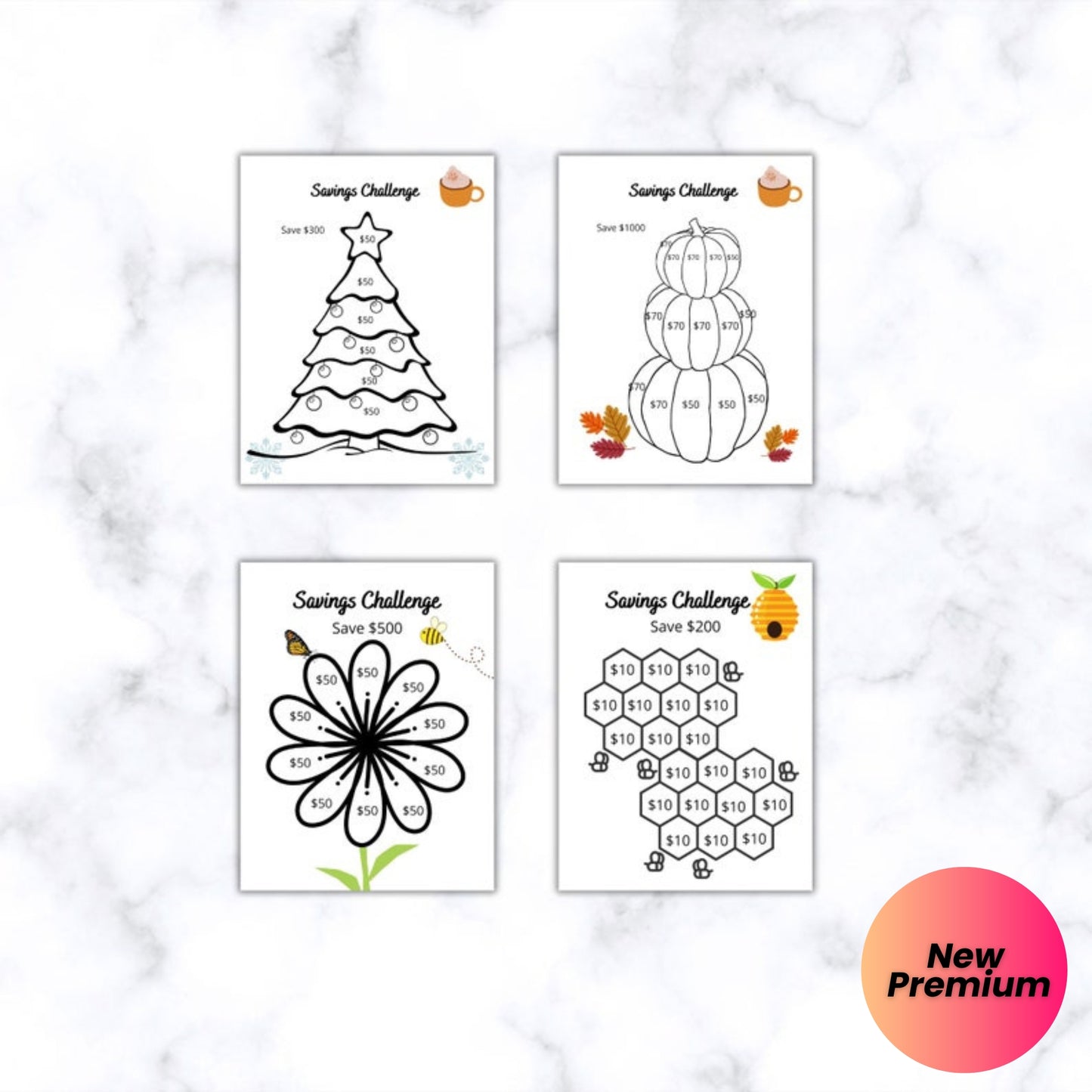 Mini Budget Challenge | ADHD Friendly Savings Goal Tracker | A6 Cash Envelope Inserts | Sinking Fund Tracker | Budget Binder Printables | Digital Download