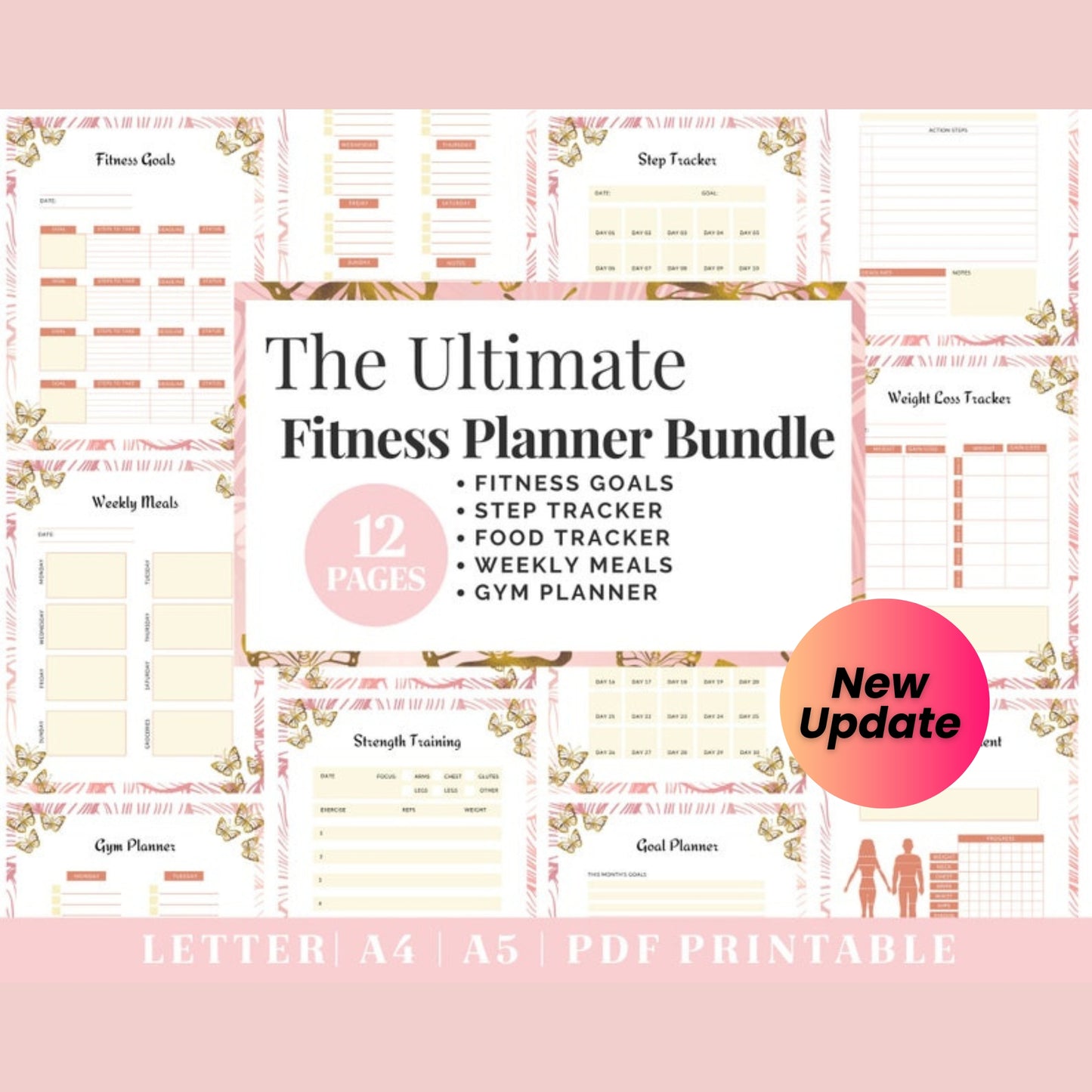 ADHD Planner Bundle | Adult ADHD Life Organizer | Printable Journal Templates in US Letter, A4 & A5