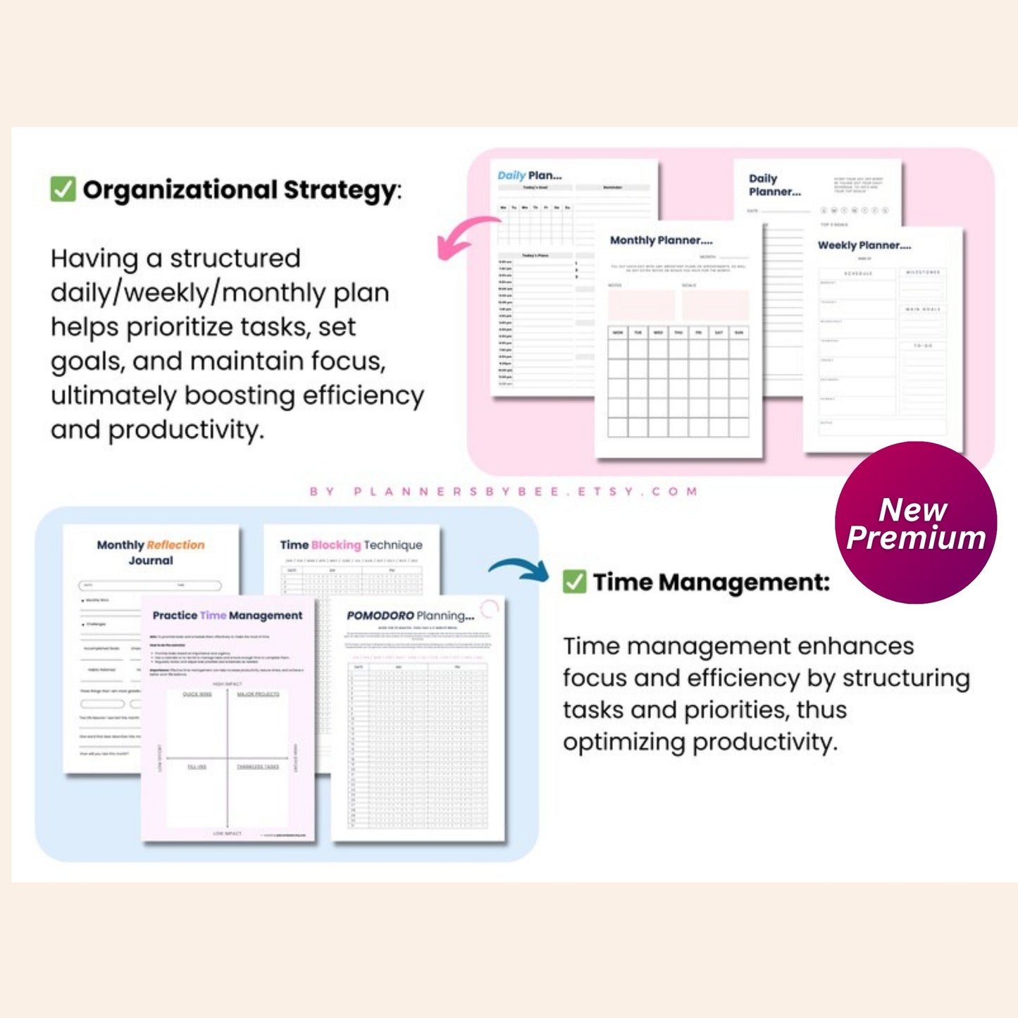 2025 Daily Productivity & Goal Planner | ADHD Schedule, Finance & Self-Care Organizer | Printable & Digital Download