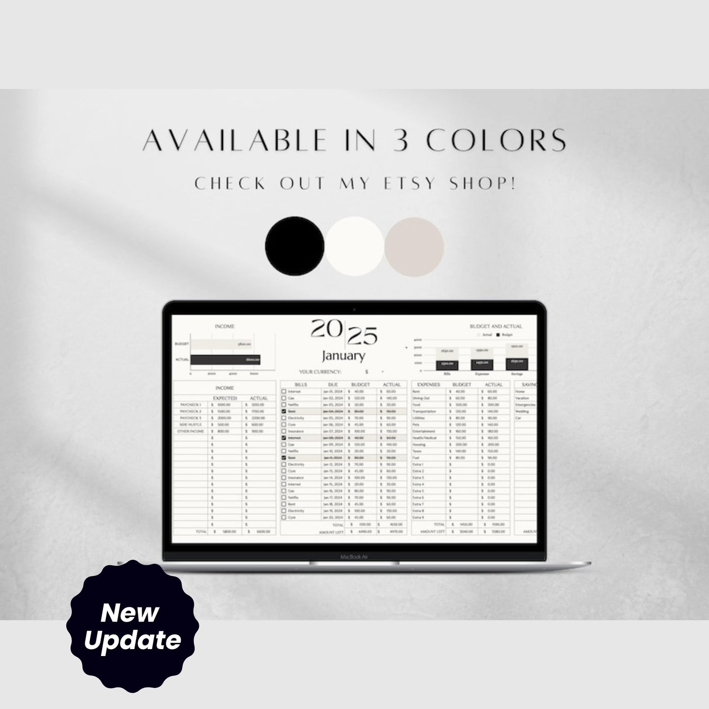 Debt Snowball Template | Debt Payoff Calculator Spreadsheet | Budget Excel | Personal Finance Planner | Debt Tracker Sheet