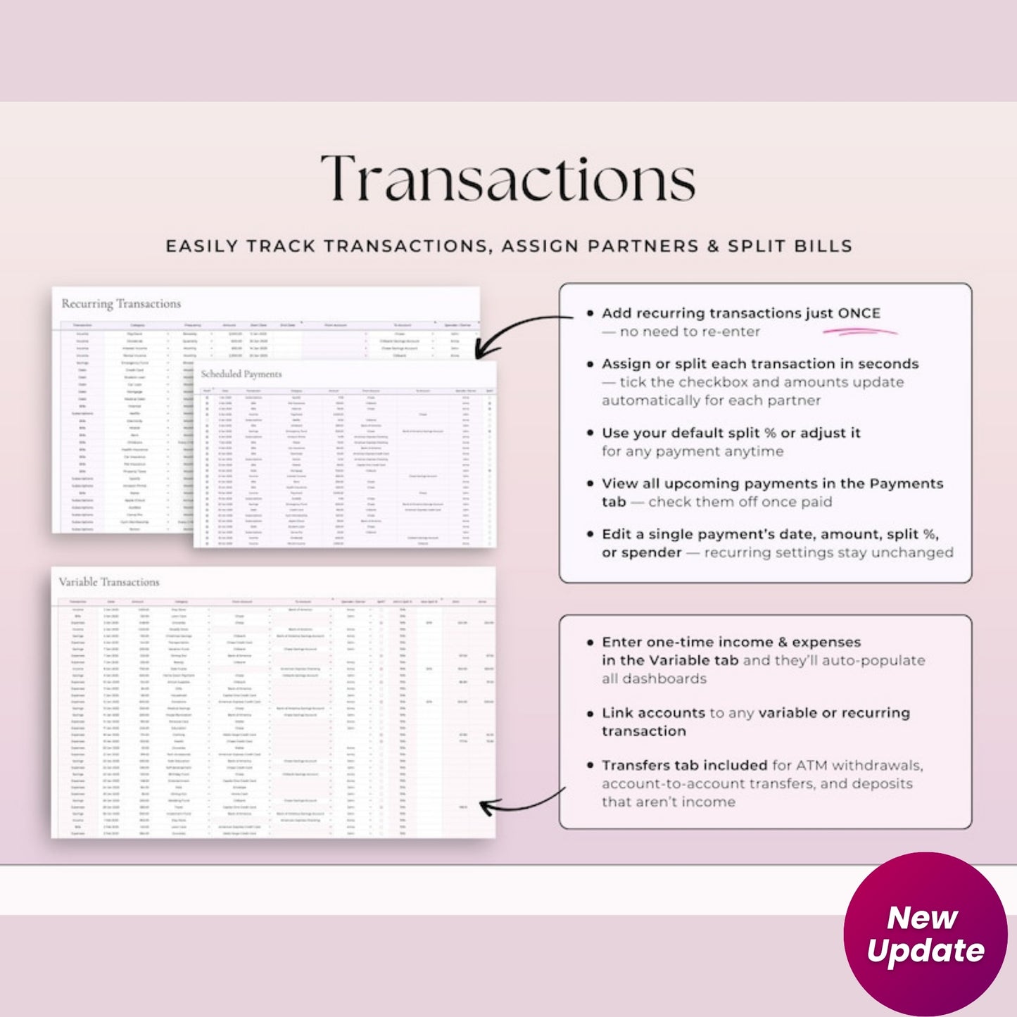 Couples & Family Budget Spreadsheet Google Sheets | Annual Budget Planner | Shared Expenses Split Bills Tracker | Partner Finance & Paycheck Planner