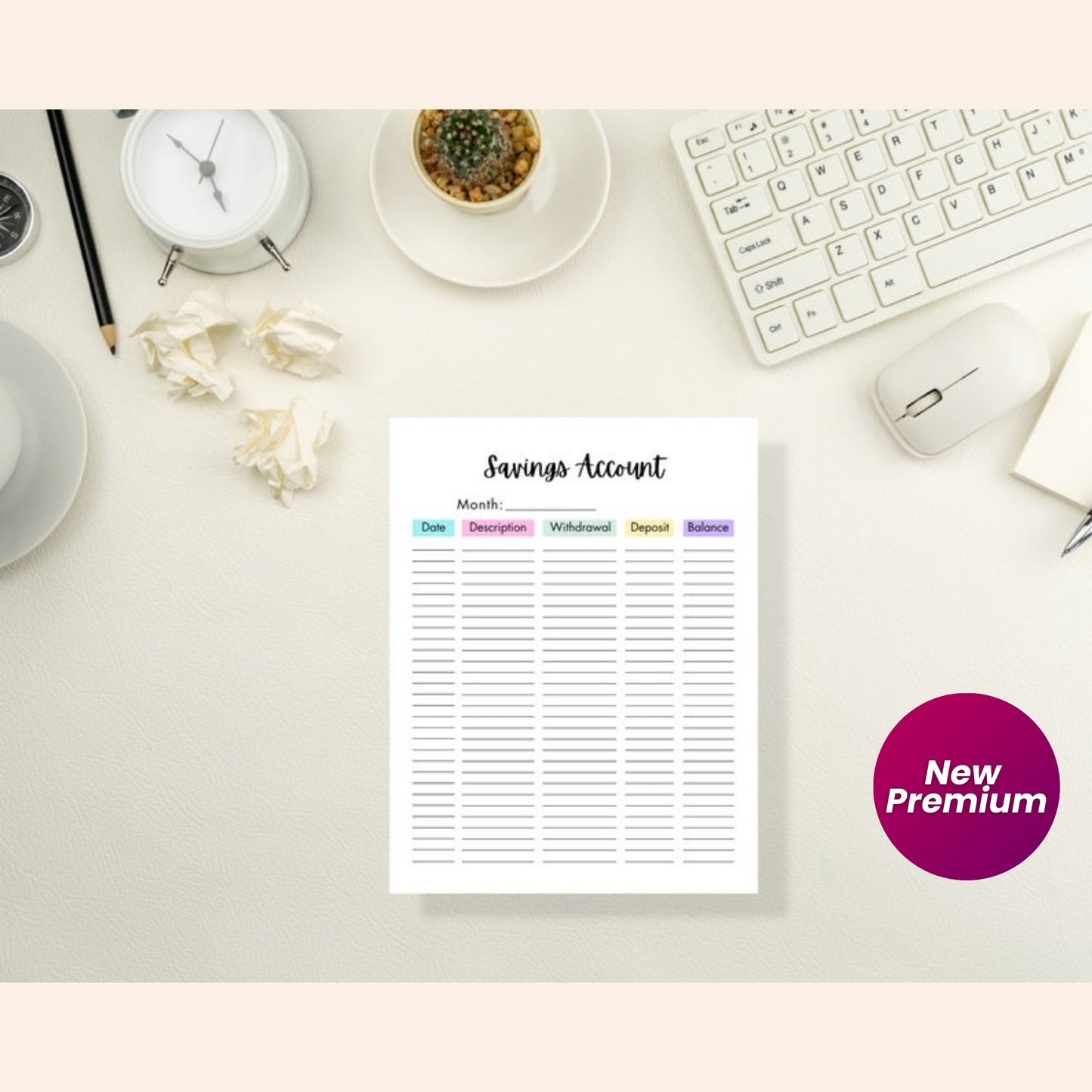 Monthly Budget & Printable Finance Tracker | Minimalist Monthly Budget Template | 16 Page Budget Planner | 4 Sizes | Instant Download
