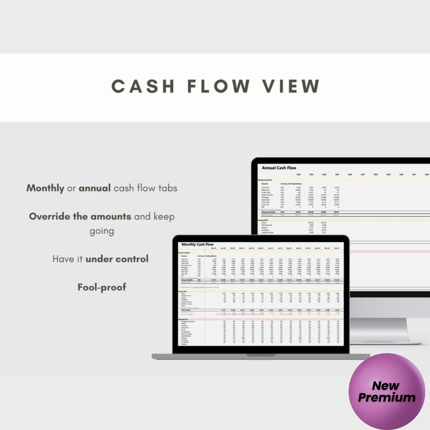 MY CASH FLOW | Excel + Google Sheets | Personal Finance Tracker | Monthly & Annual Budget Spreadsheet
