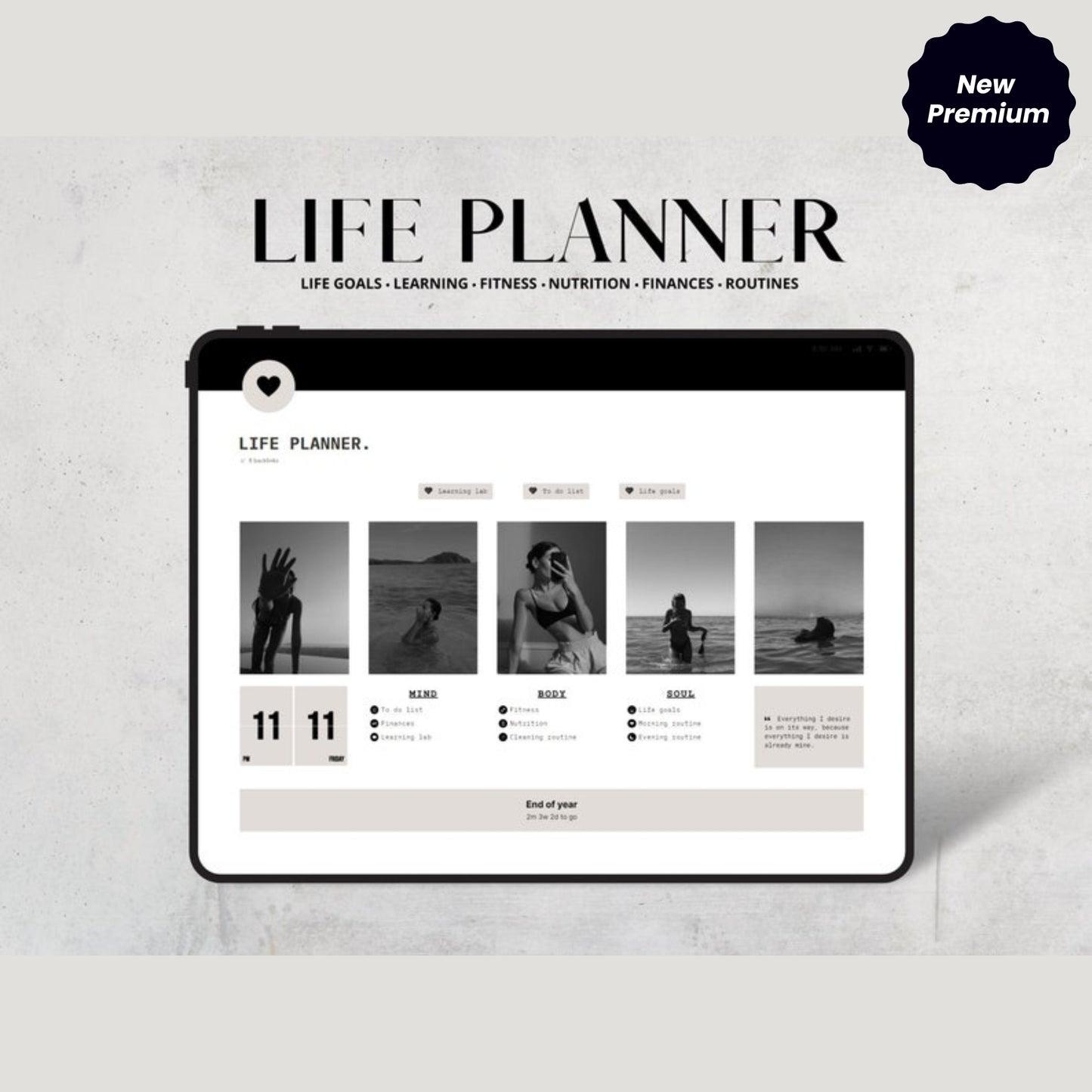 Notion Life Planner Template – All-in-One Dashboard for Fitness, Nutrition, Finance & Routines