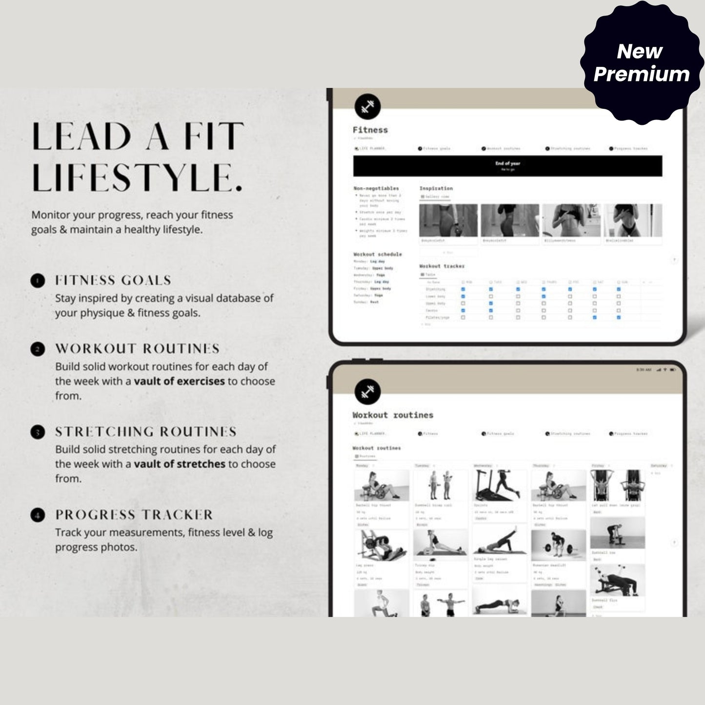 Notion Life Planner Template | All-in-One Dashboard for Fitness, Nutrition, Goals, Routine, Finances & More