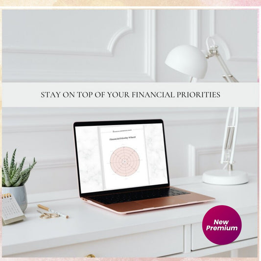 Financial Priority Wheel Tracker | Define Your Financial Priorities Worksheet | Budget Planning Template | Vision Board Printable Templates| A4 & A5