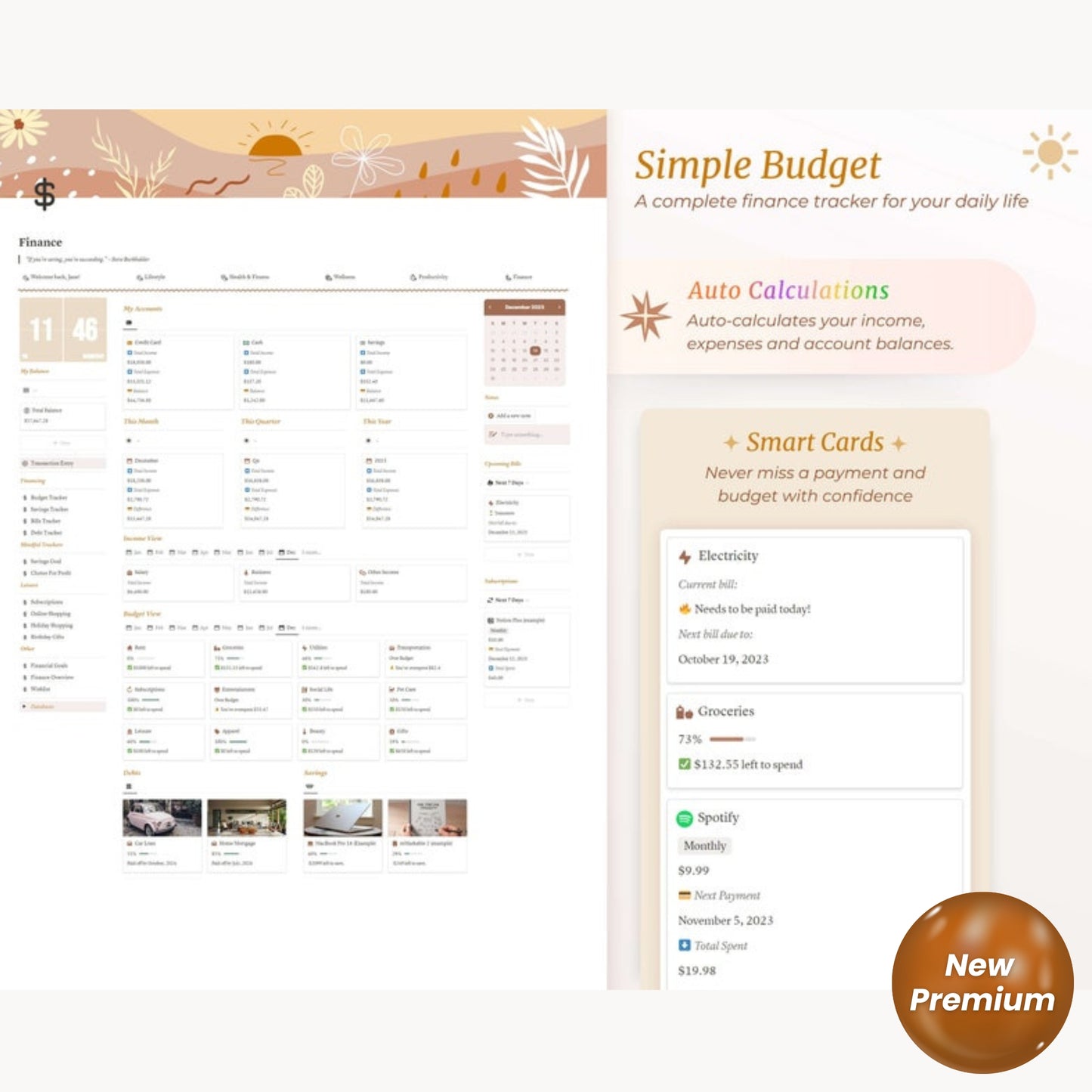 Notion Template Personal Planner | All-in-One Life Dashboard | Daily, Health, Finance & Productivity Organizer