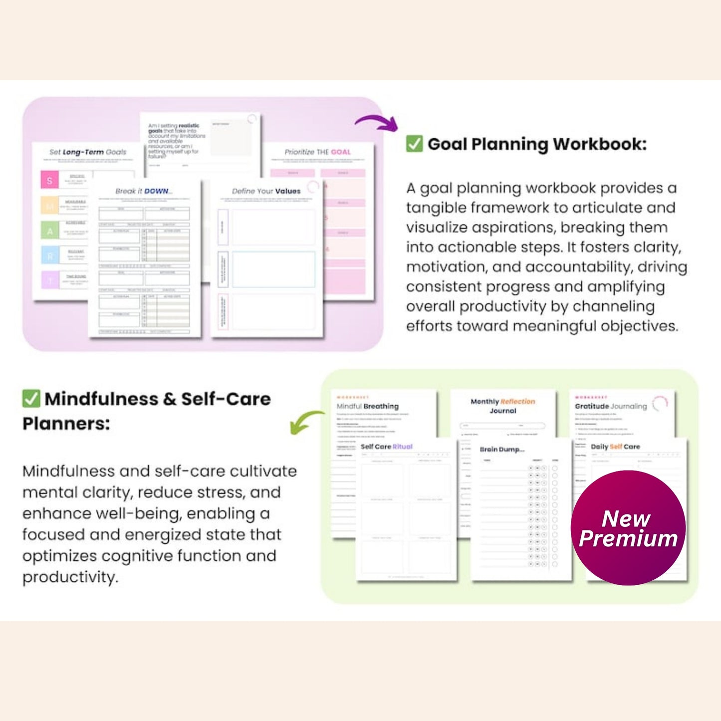 2025 Daily Productivity & Goal Planner | ADHD Schedule, Finance & Self-Care Organizer | Printable & Digital Download